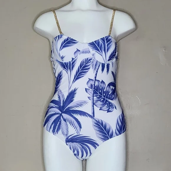 Shein Tropical Underwire Chain Strap Swimsuit - Size Small - Picture 14 of 15